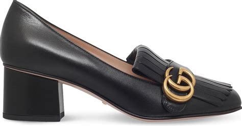 gucci leather marmont pumps 55|gucci marmont mid heel pump.